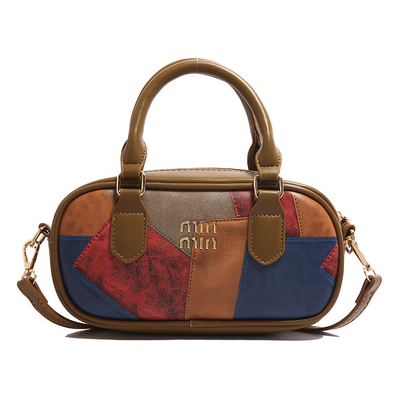 Wholesale Vintage Handheld Pillow Bag Single Shoulder Leopard Print Bag