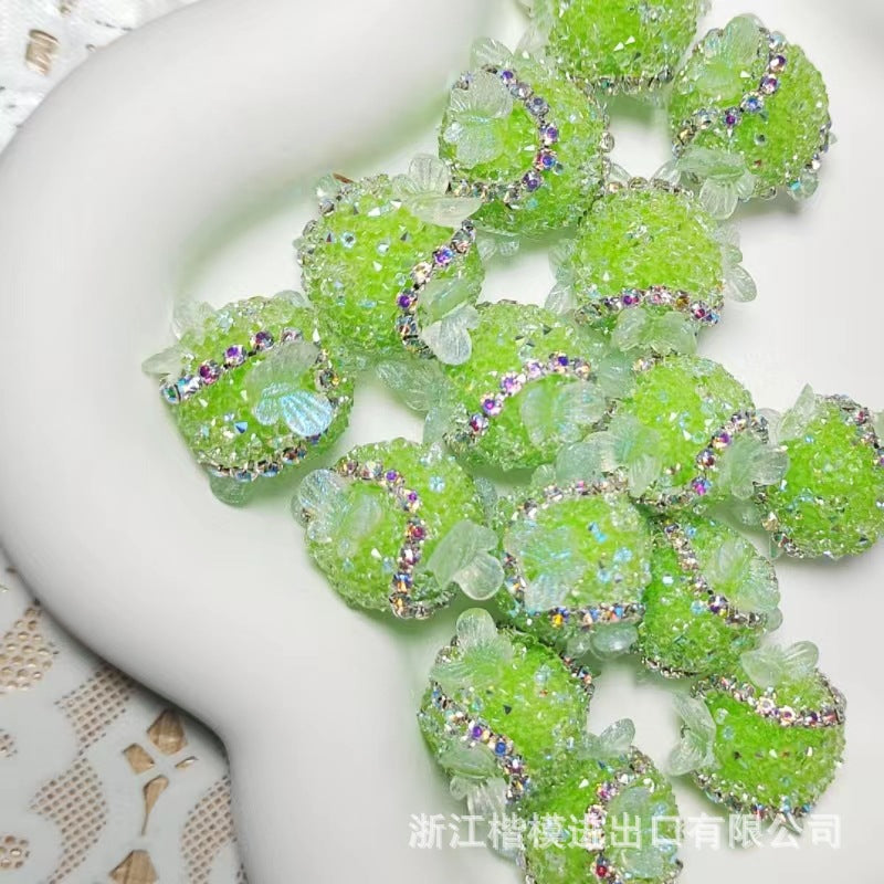 Wholesale 50PCS Straight Hole Three-dimensional Butterfly Beads