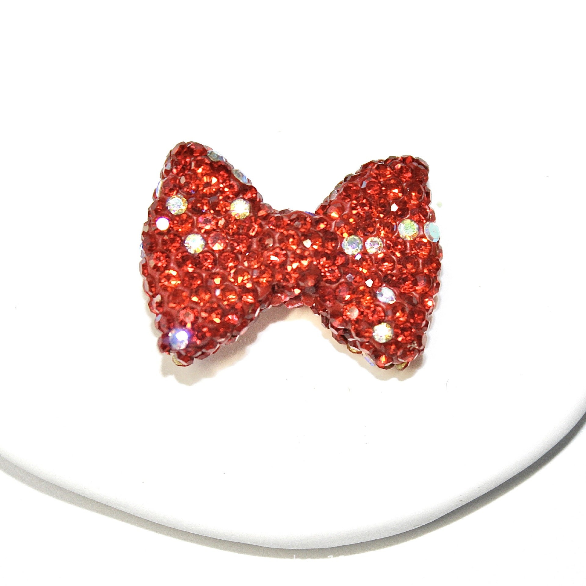 Wholesale 10pcs Two-color sparkling diamond bowknot Crystal Beads