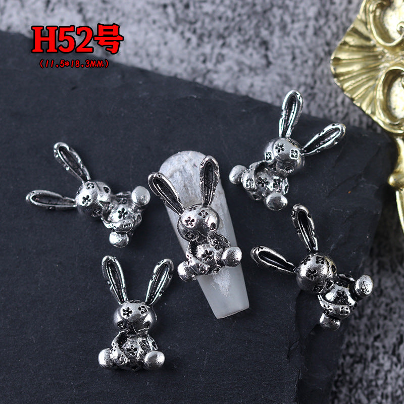 Wholesale Ancient Silver Alloy Angel Skull Nail Art Charms For  Dark Retro Style