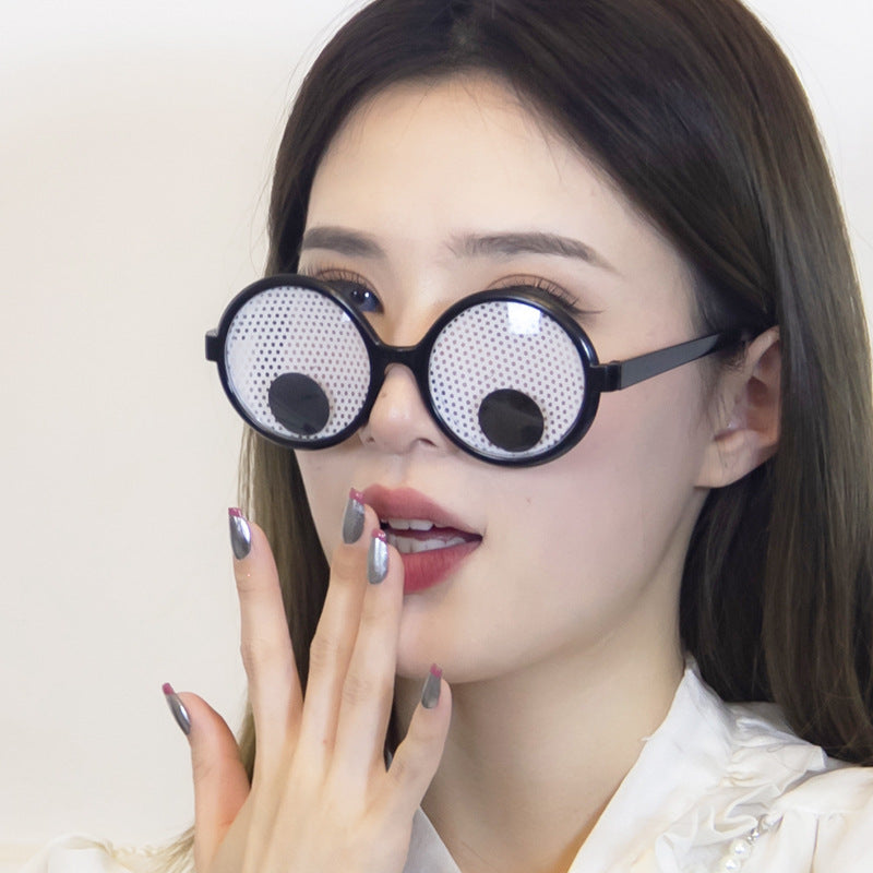 Wholesale ABS Round Frame Rotatable Eyeball Funny Glasses