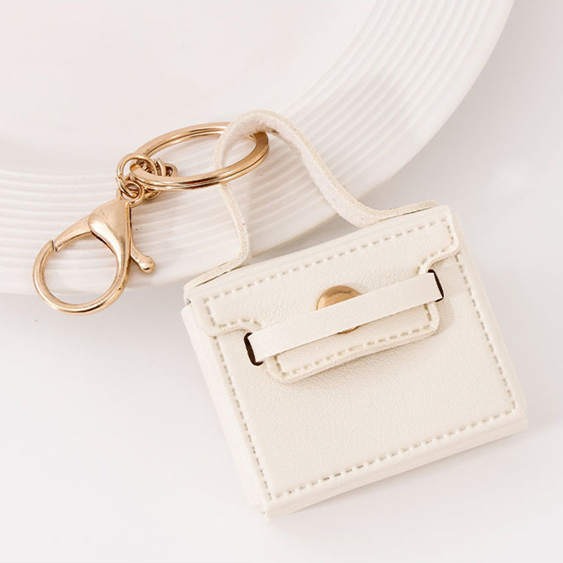 Wholesale Solid color small square bag keychain