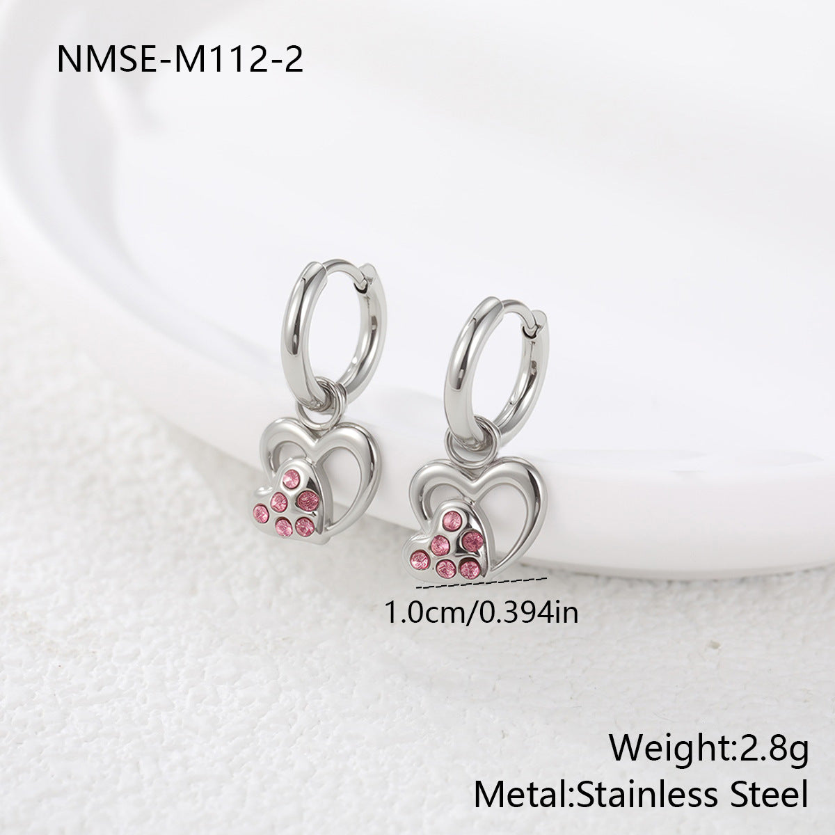 Wholesale Love studded stainless steel earrings