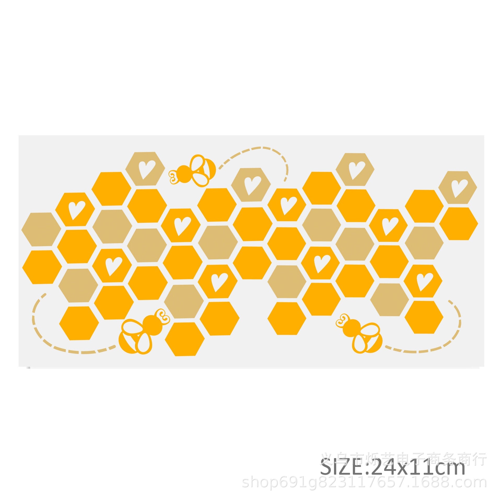 Wholesale 5pcs Sunflower Rainbow Series UV DTF Transfer Crystal Cup Sticker 24cmX11cm