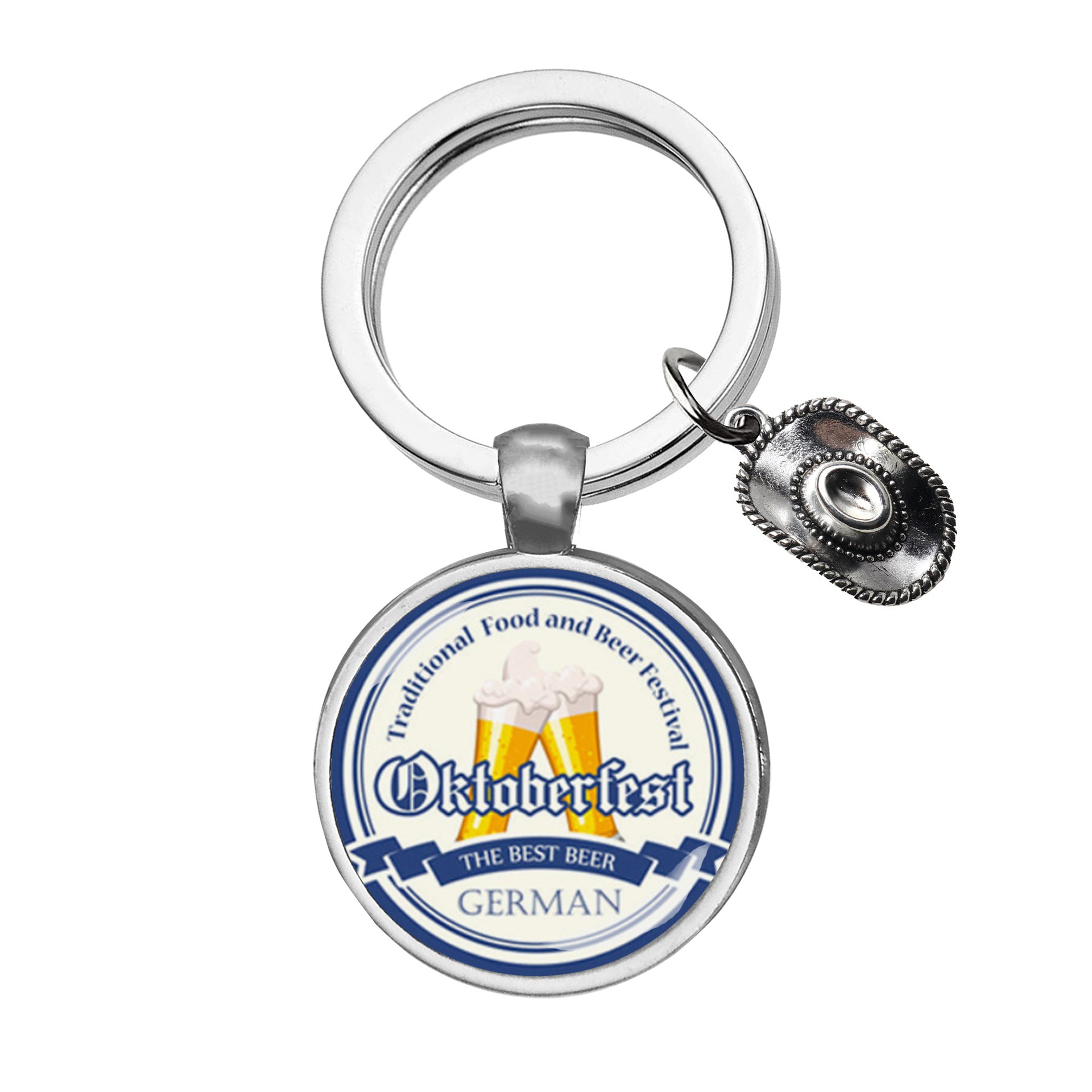 Wholesale Cowboy Hat Beer Stainless Steel Keychain