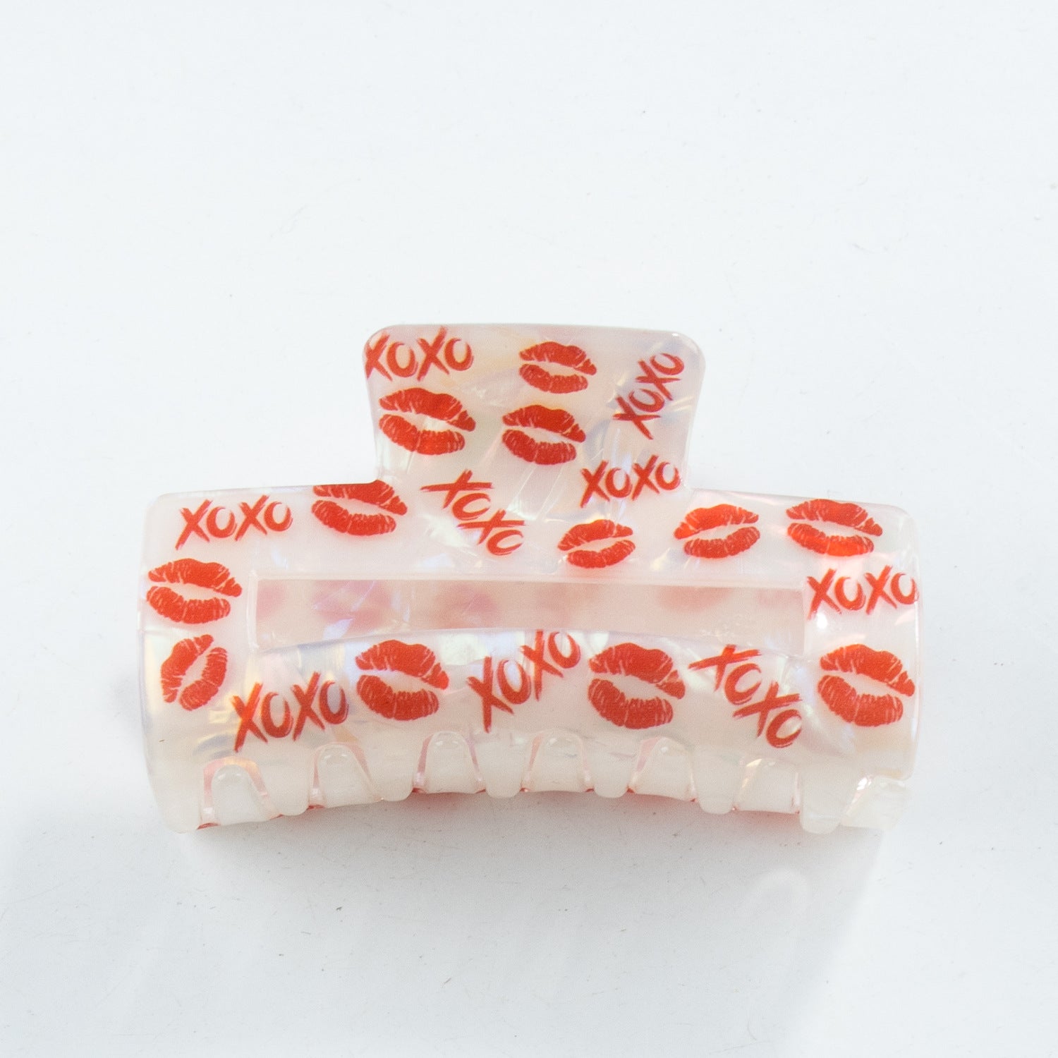 Wholesale pvc 8cm Valentine's Day Autumn and Winter Lip Print Hair Clips