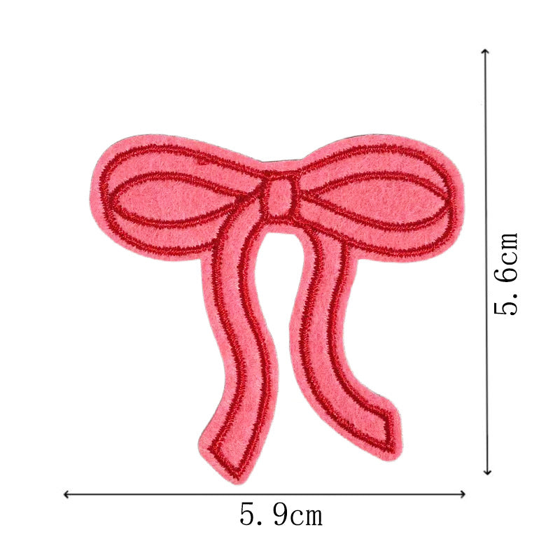 Wholesale Red diverse bow embroidery DIY Patches