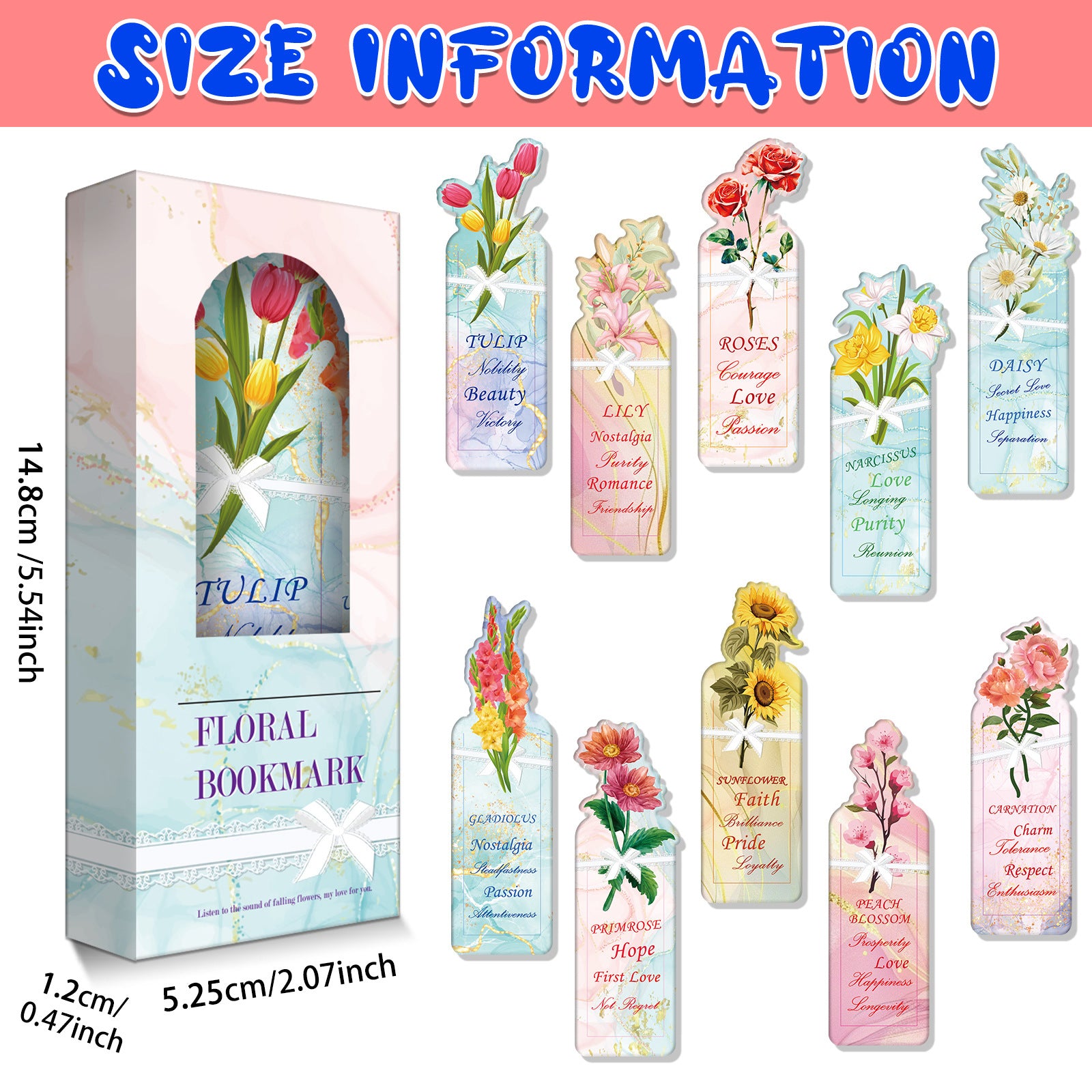 Wholesale 20pcs Creative Theme Paper Shaped Bookmark Plant Flower Student Gift Message Book