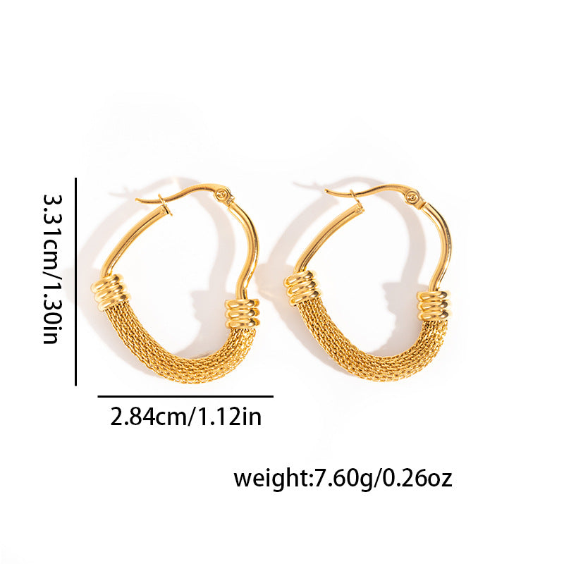 Wholesale Titanium steel earrings gold plating high-quality earrings