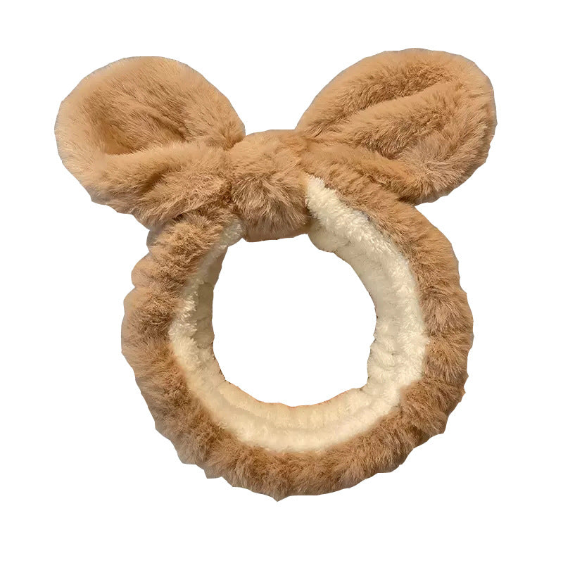 Wholesale Cartoon plush rabbit ears headband with bowknot