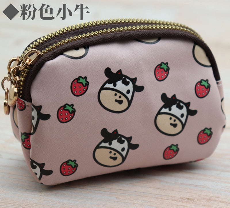 Wholesale Double zipper cute large capacity wallet
