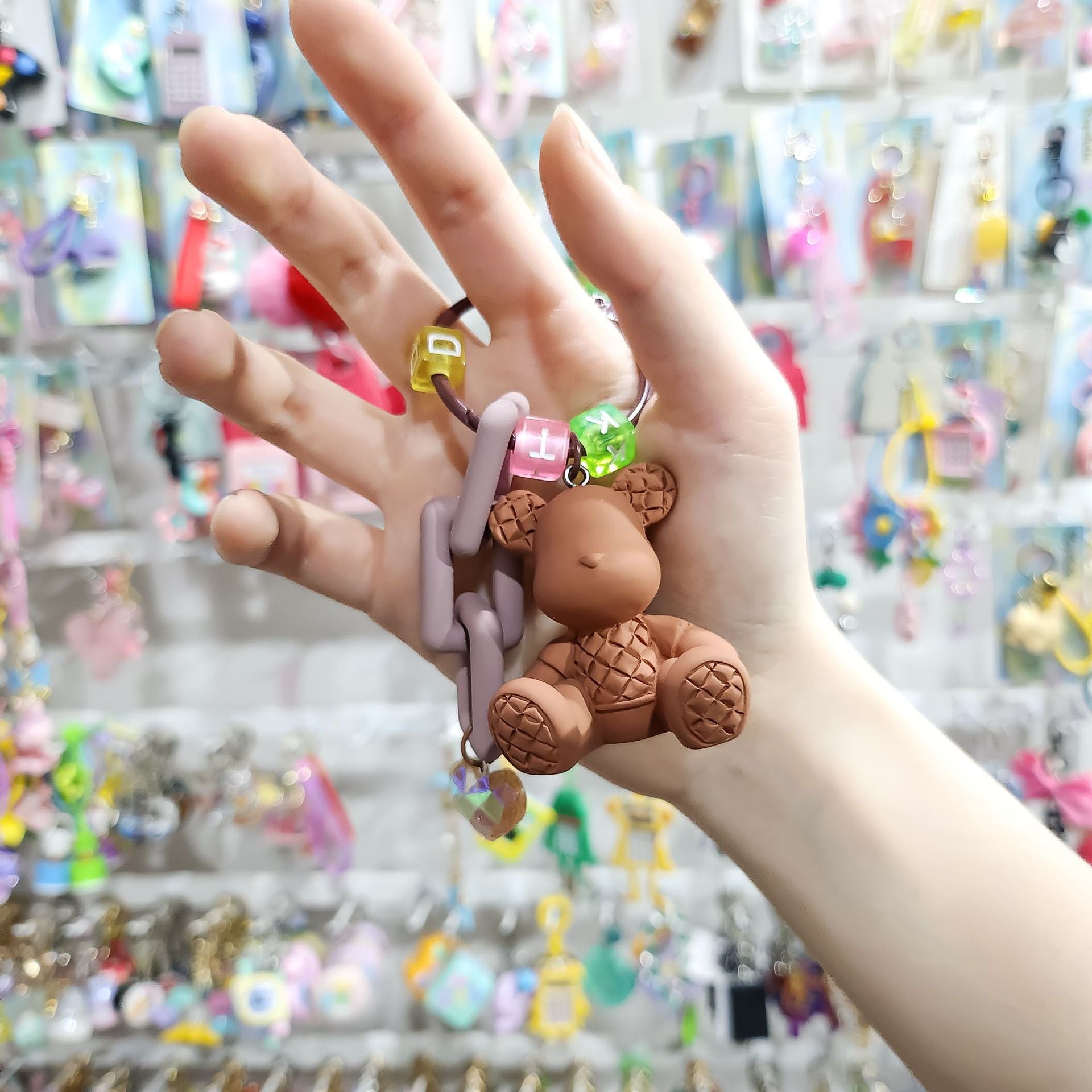 Wholesale Resin Bear Rabbit Fashion Simple Keychain