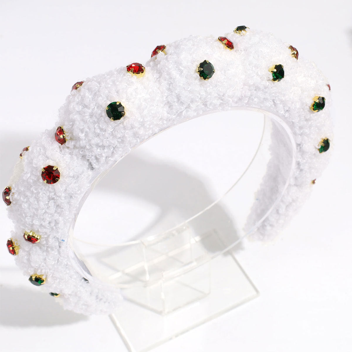 Wholesale Towel Fabric Rhinestone Cloud Hair Hoop