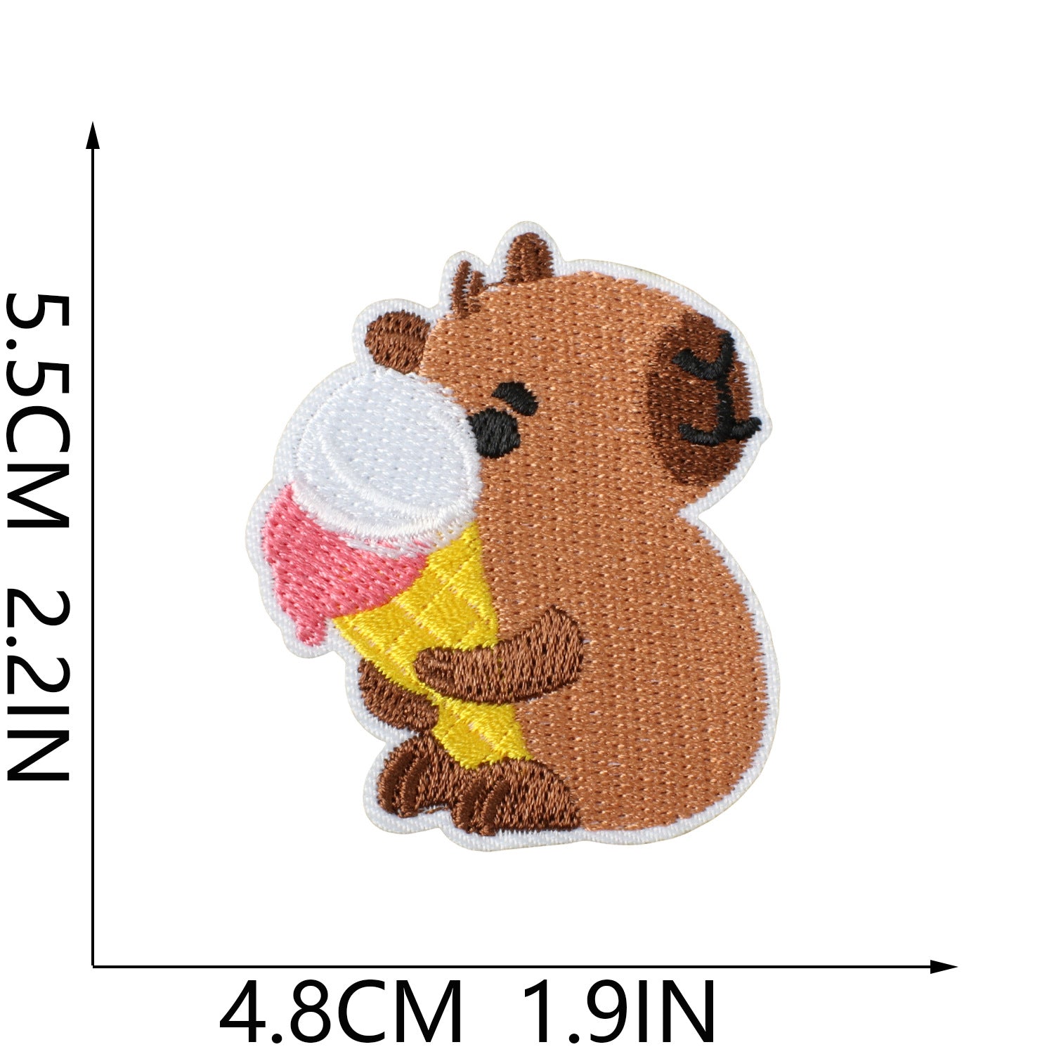 Wholesale Cute Capybara Cartoon Sun Embroidery Patch Iron On Decorative Accent For Clothing Bags DIY Gift Resale