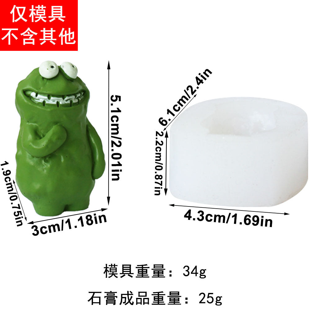 Wholesale Silicone Mold Ugly Cute Mud Monster Shape for DIY Cake Candle Chocolate