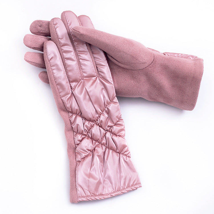 Wholesale Winter Women's Cycling Warmth and Plush Down Cotton Glove