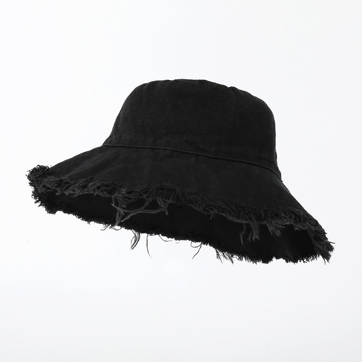 Wholesale Cotton Fur Trimmed Solid Color Fisherman Hats