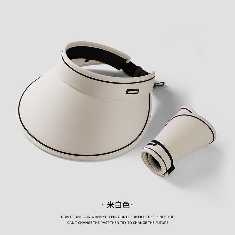 Wholesale Large brim summer sun hat without top for seaside