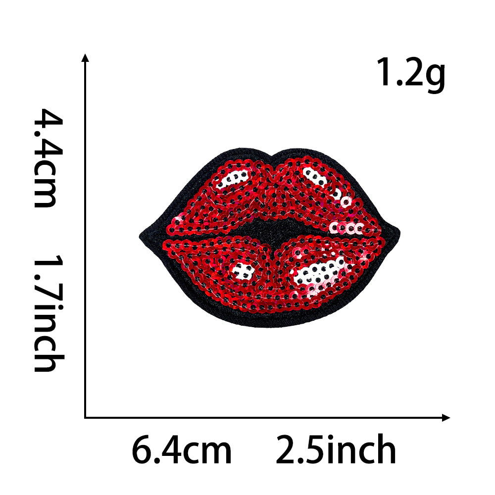 Wholesale Valentine' s Day Lips Xoxo Cherry Love Embroider DIY Patches