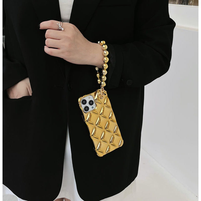 Caso de teléfono de pulsera de cadena de rombo plástico al por mayor