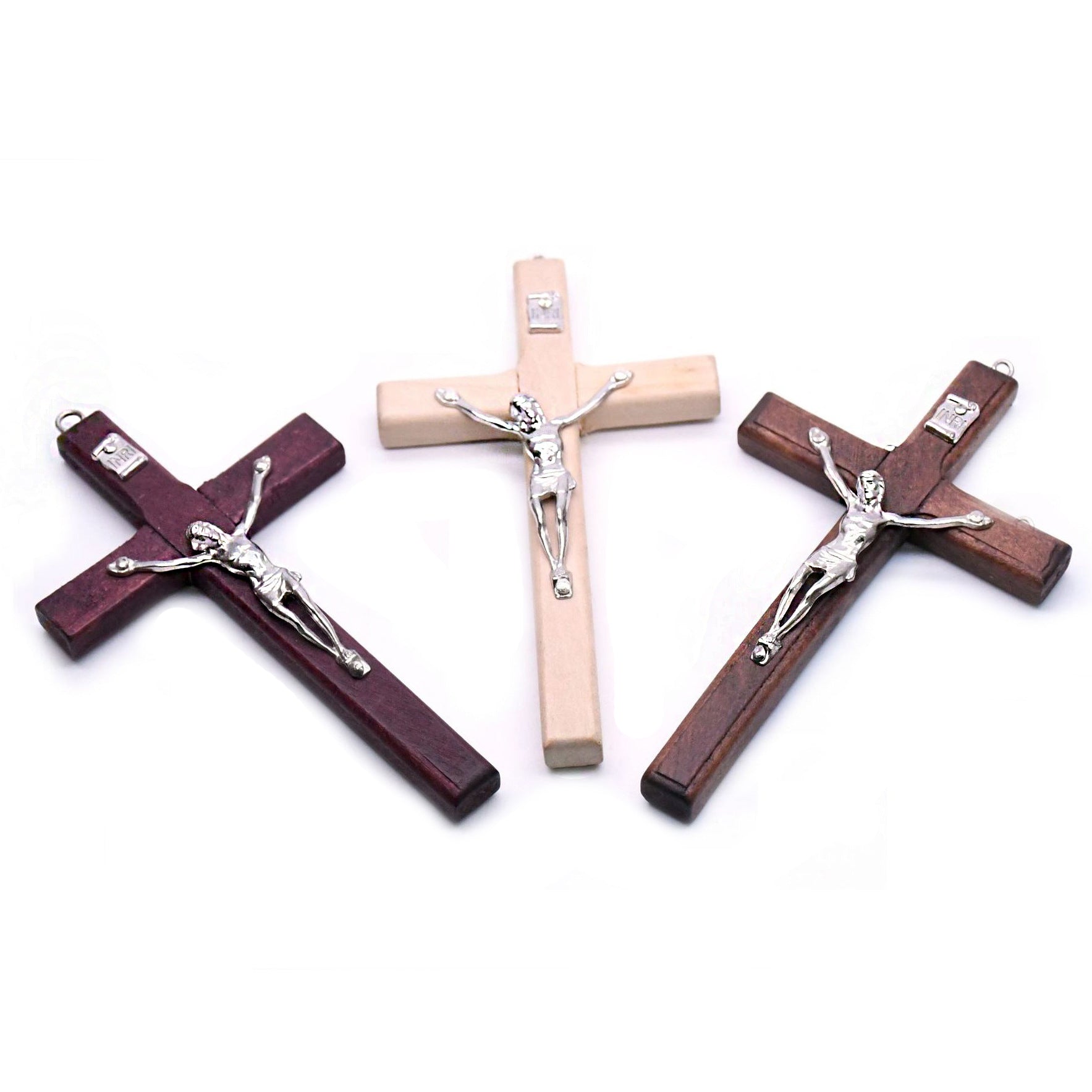 Wholesale 12*7cm Pure Handmade Wooden Cross Pendant Ornaments