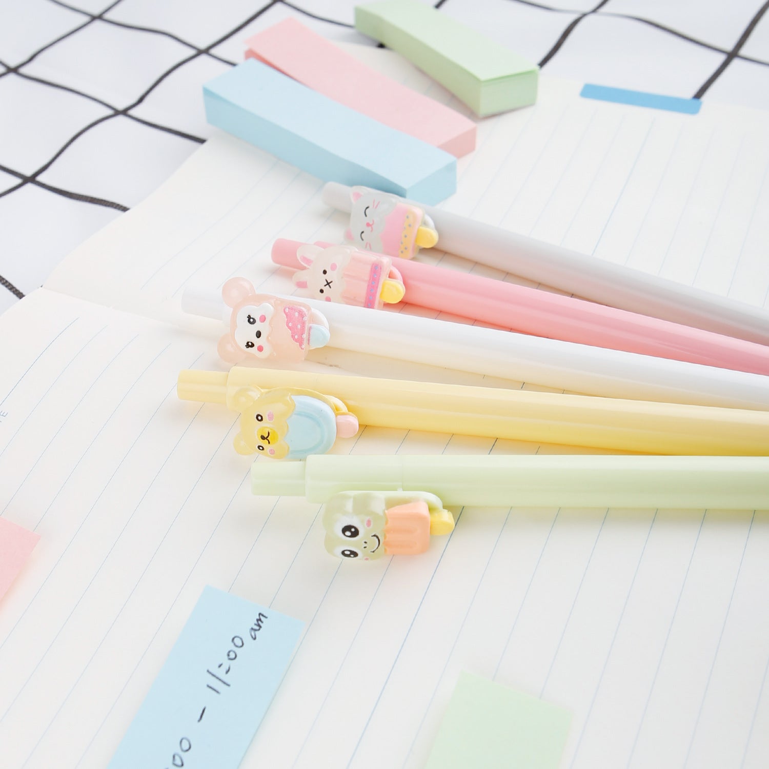 Wholesale Ice Cream Plastic Button Ballpoint Pen