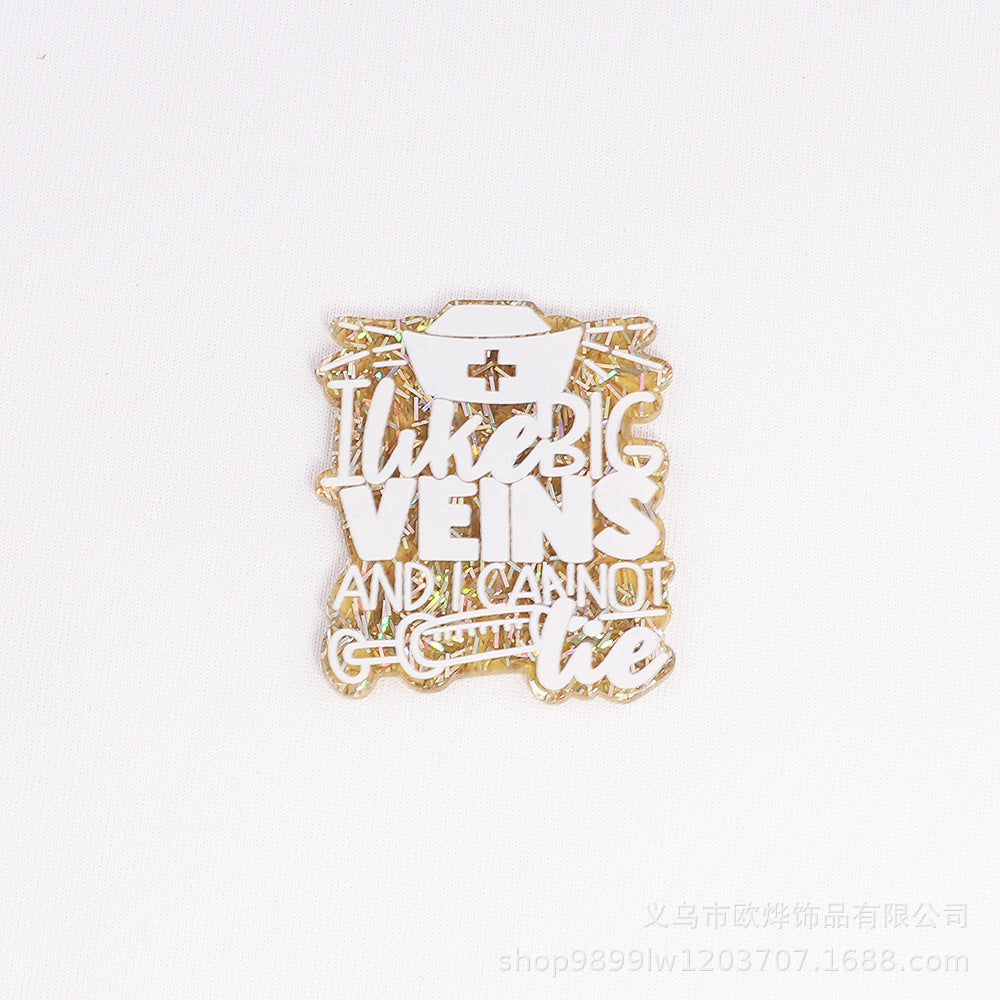 Wholesale 10PCS Colorful Glitter Cartoon Letters Acrylic DIY Patch with Patch