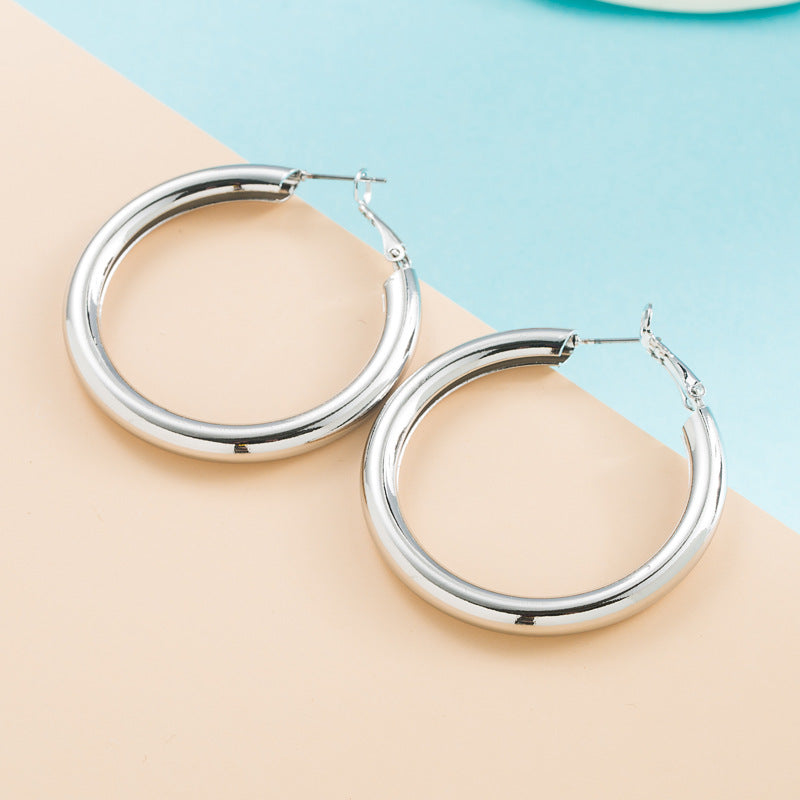 Wholesale Wind C-shaped Rose Gold Fashion Earrings