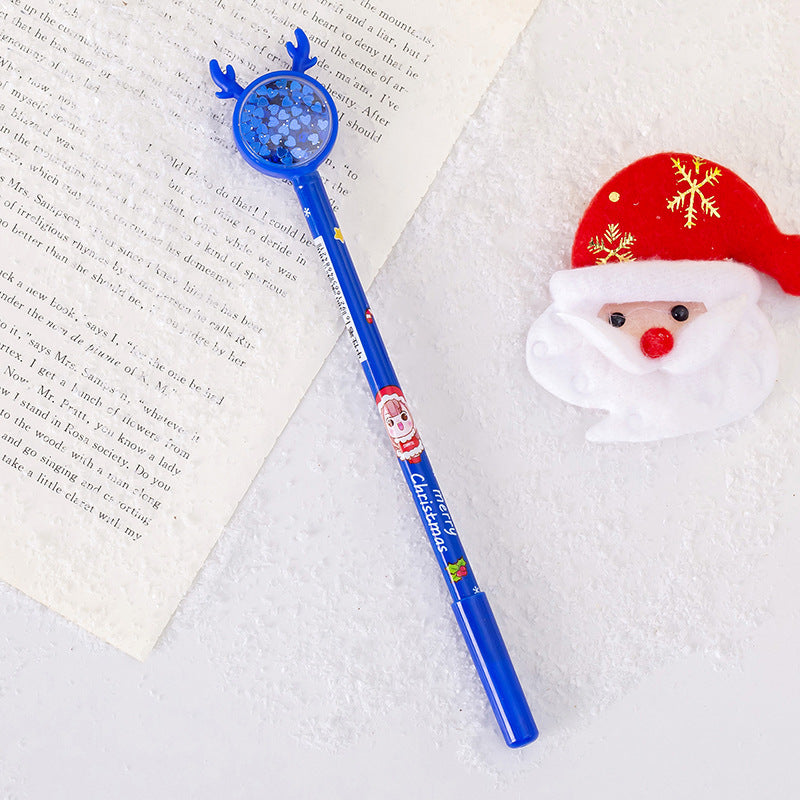 Wholesale Plastic Christmas Glitter Antler Creative Rollerball Pen