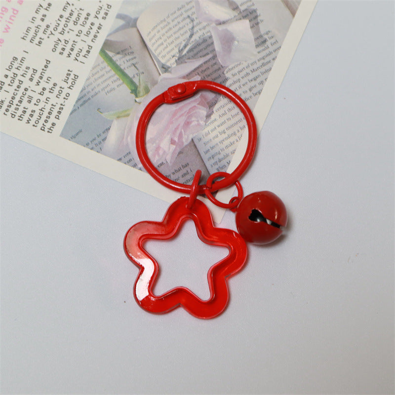 Wholesale Acrylic colorful five-pointed star key chain