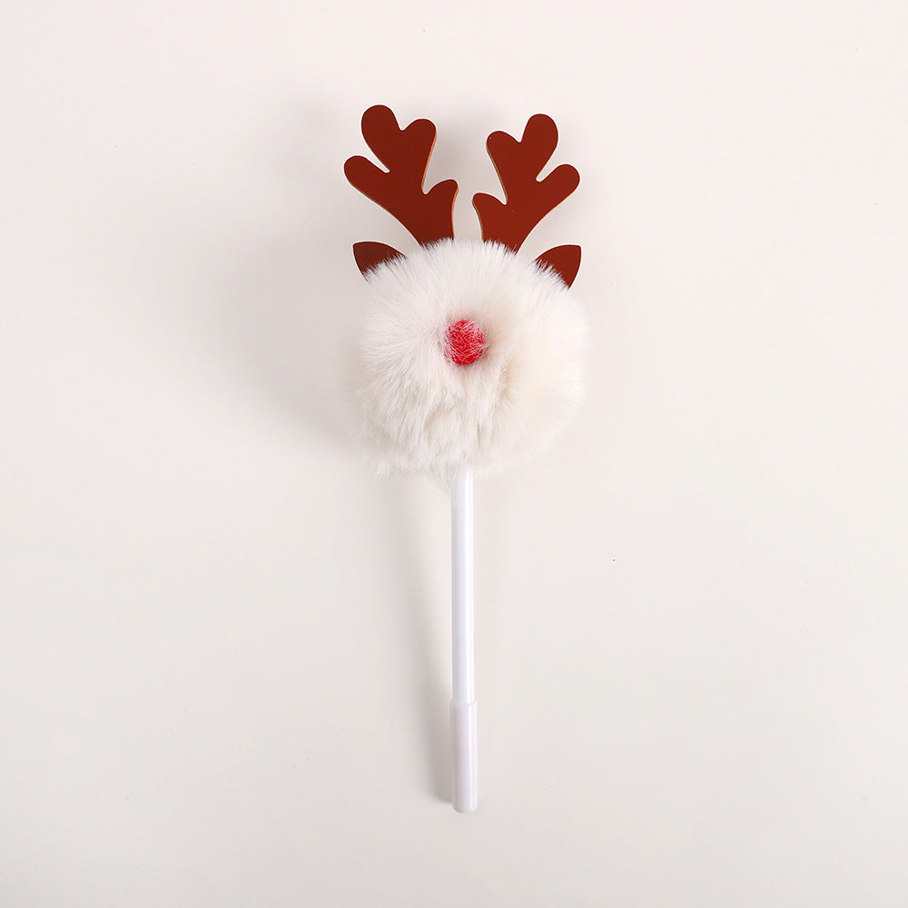 Wholesale Christmas Gift Elk Antler Plush Water-based Pen