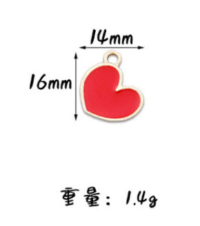 Wholesale 10pcs Cute Refueling Duck Love DIY Alloy Oil Drop Pendant Earring Keychain Pendant