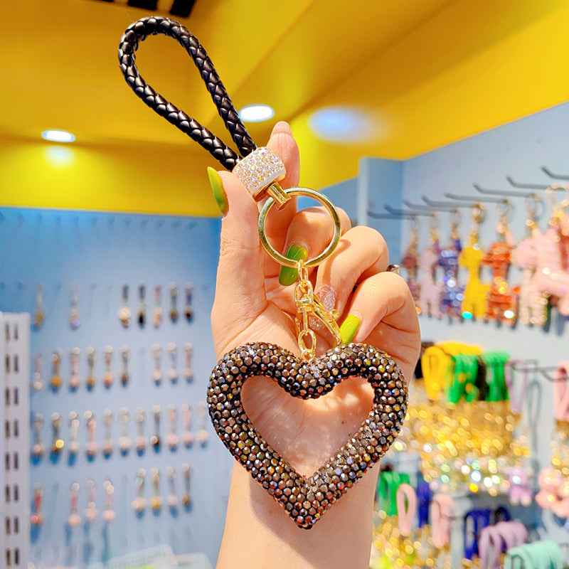 Keychain de corazón checo diamante checo diamante