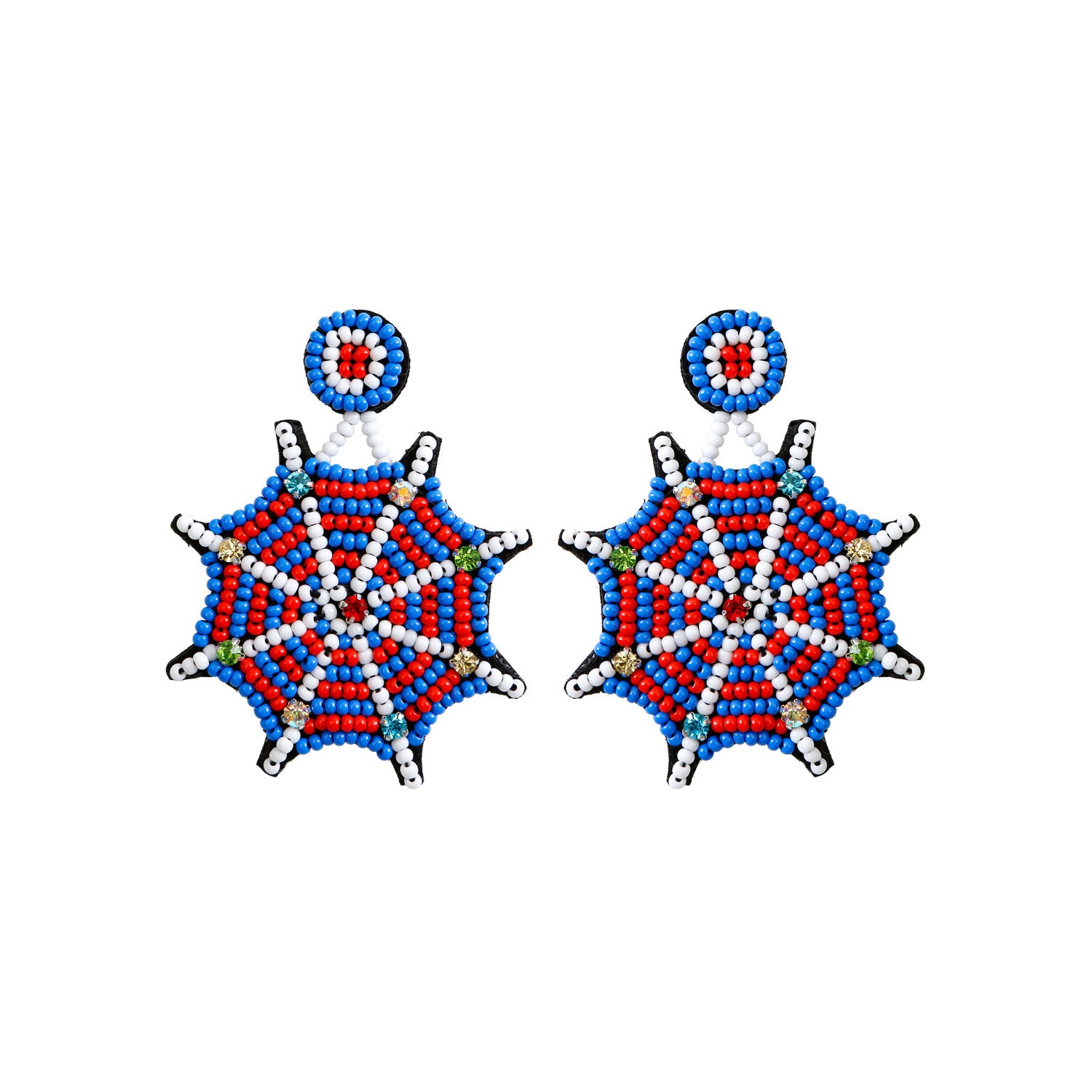 Wholesale Halloween Hat Ghost Creative Rice Bead Pumpkin Bat Exaggerated Earrings