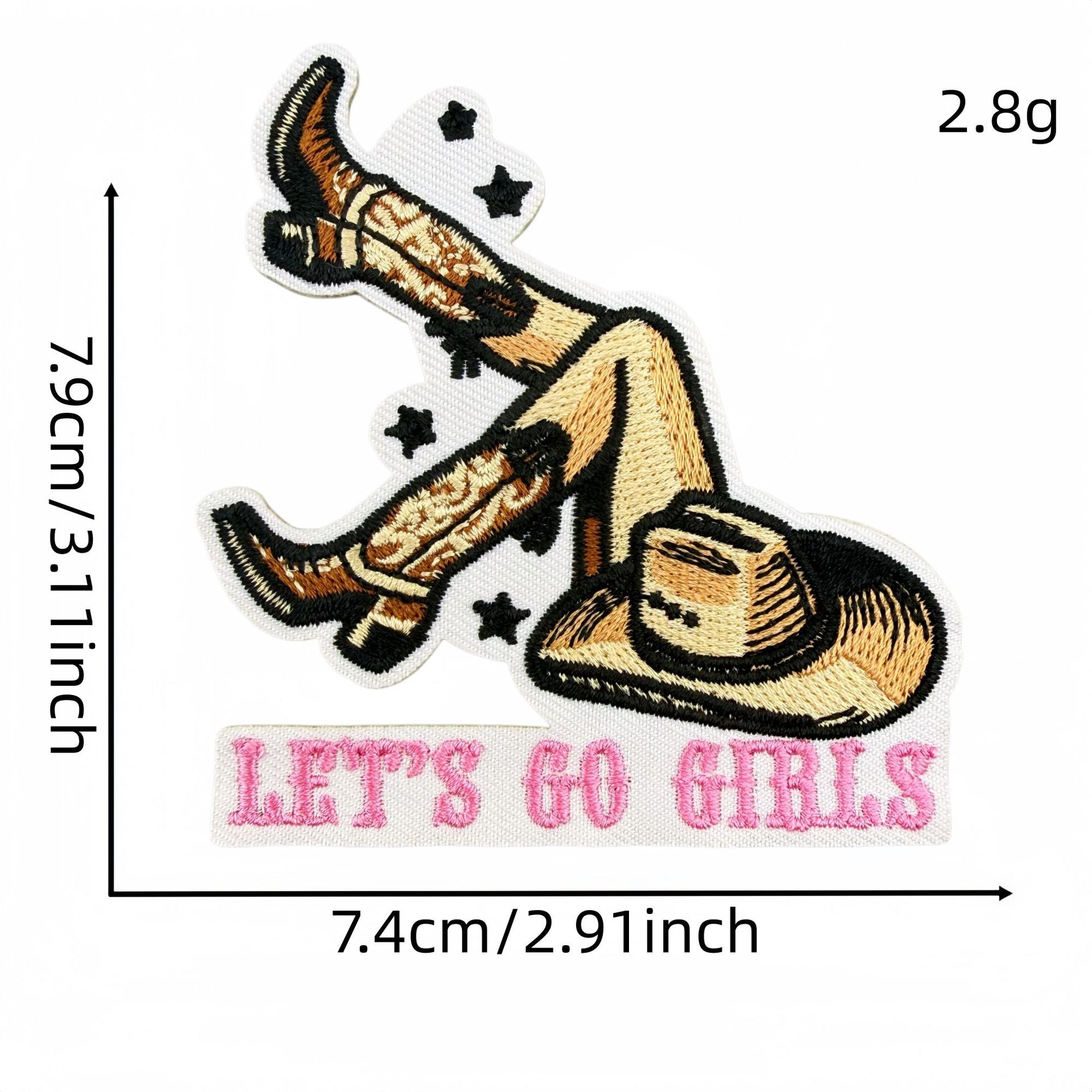 Wholesale Chic Cowgirl Western Embroidered Patch Set 18Pc Leopard Cactus Design Sew On Badge Craft Supply