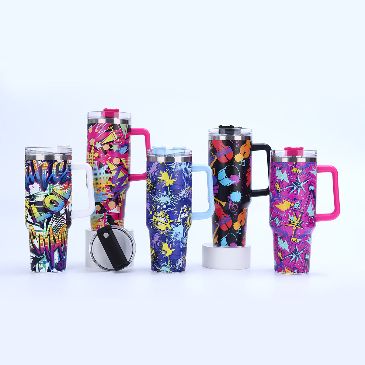 Wholesale 3d Printed 40oz Stainless Steel Thermos Cup with Handle