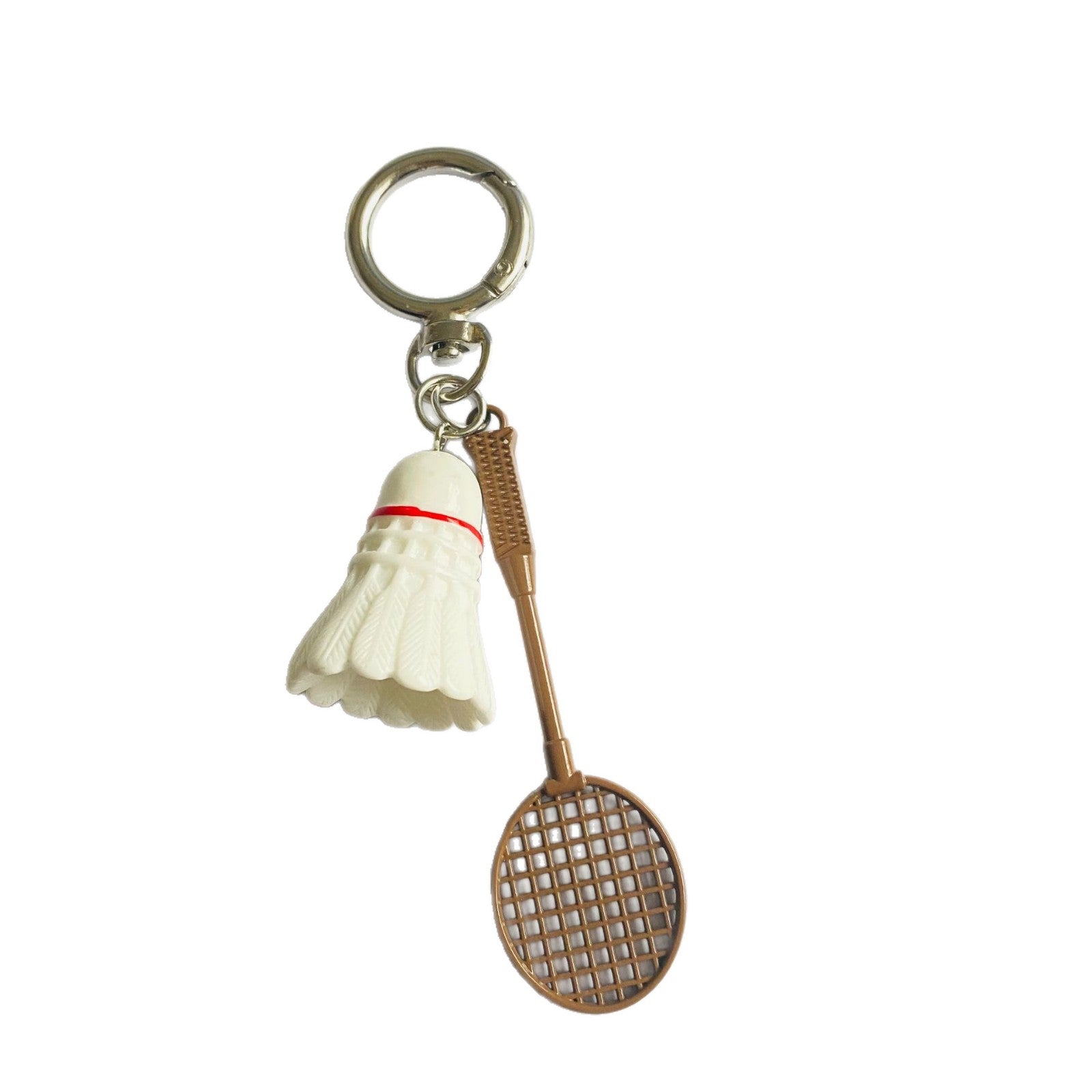 Wholesale Green Acrylic Badminton Racket Keychain Sports Fan Bag Charm Decorative Gift For Girls