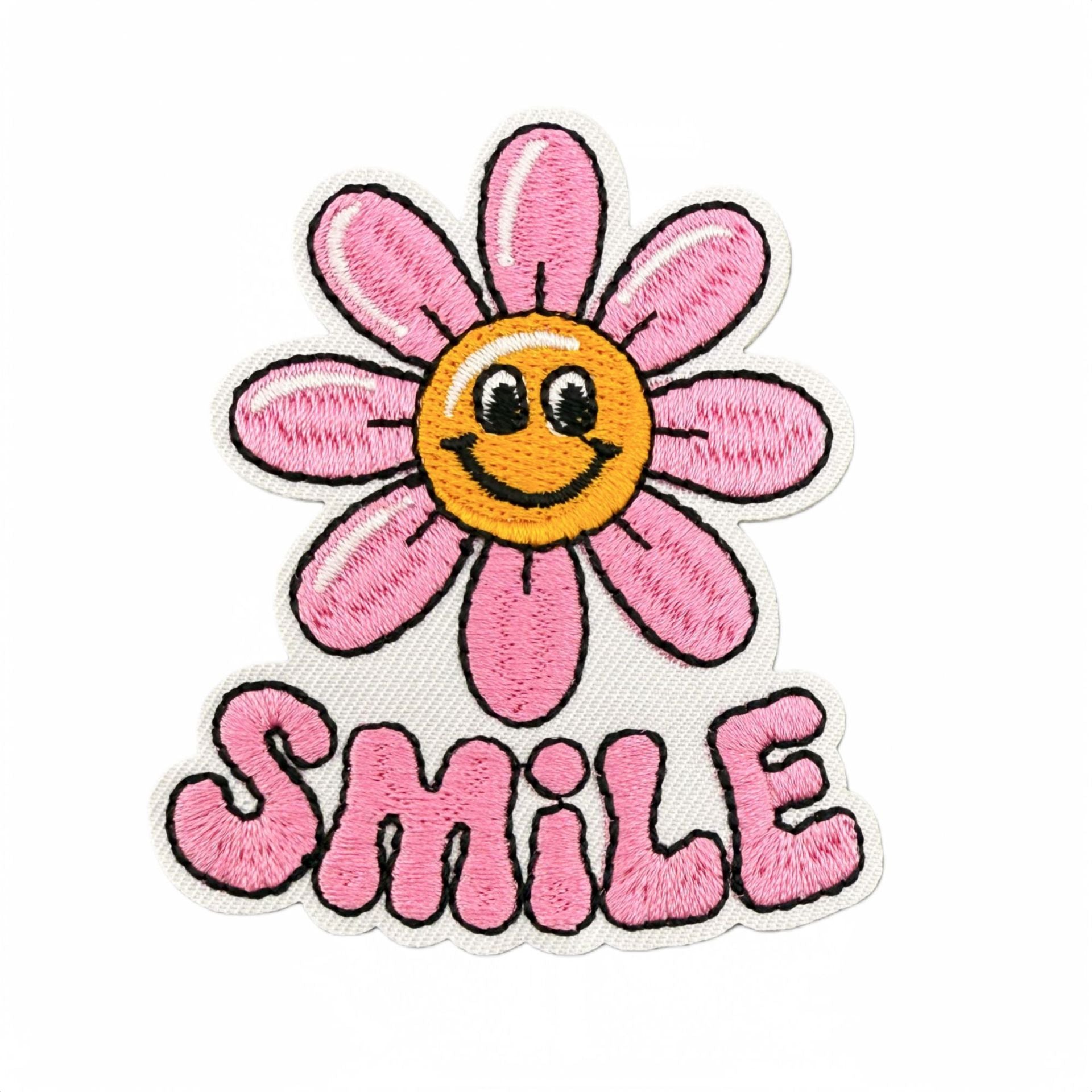 Wholesale Pink English Inspirational Embroidered Patch Cartoon Slogan Decorative Accent For Clothing Bags Home Decor