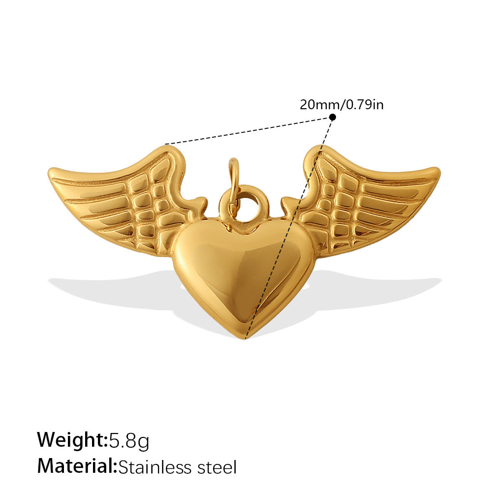 Wholesale Ocean style retro key heart-shaped stainless steel necklace pendant accessories