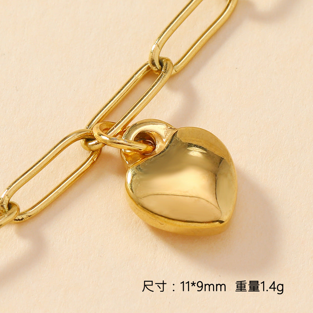 Wholesale Single Pendant Stainless Steel Love Cross Element Pendant DIY Bracelet Necklace Accessories