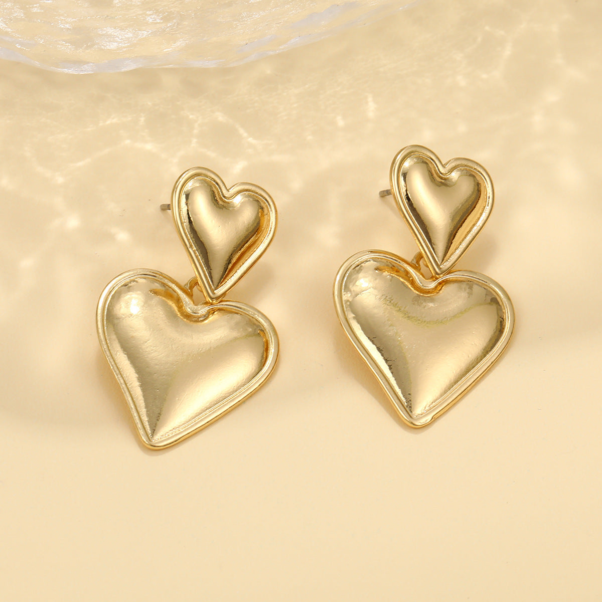 Wholesale Valentine's Day Three-Layer Heart-Shaped Love Earrings Simple Pendant Acrylic Texturing Dopamine Earrings