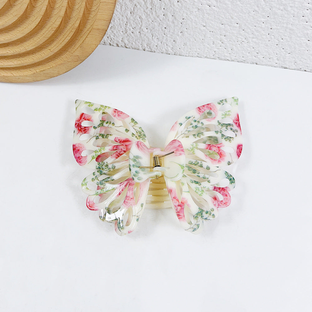 Wholesale Double Layer Butterfly Plastic Hair Clips
