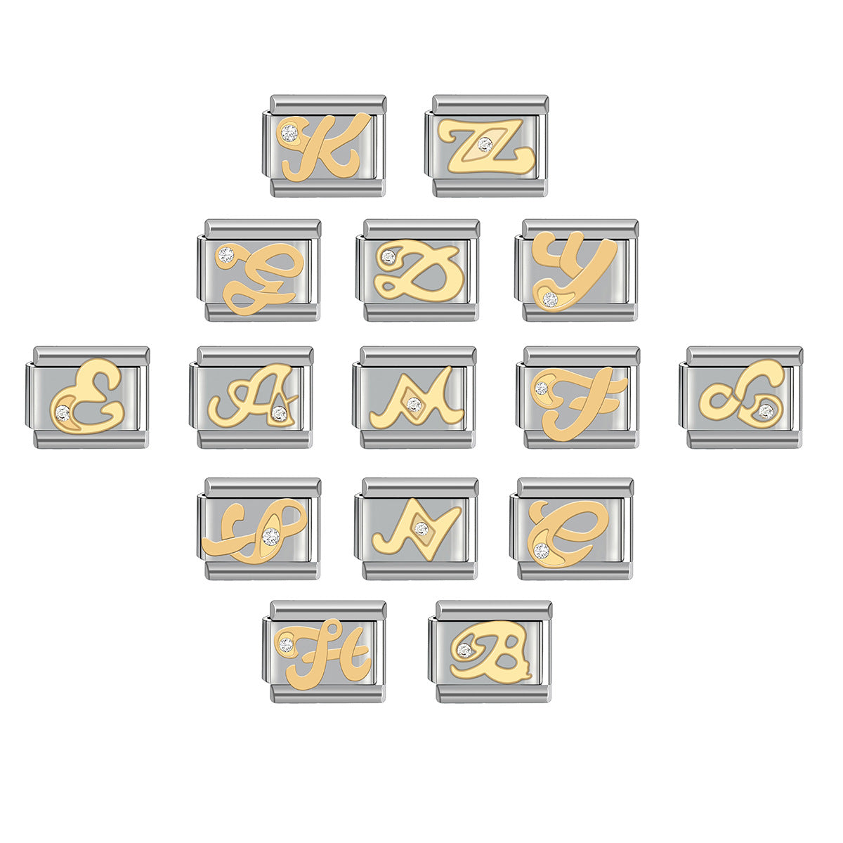 Wholesale Italian Charm Bracelet 9mm DIY Patchwork Detachable Pattern Diamond Set Combination Bracelet