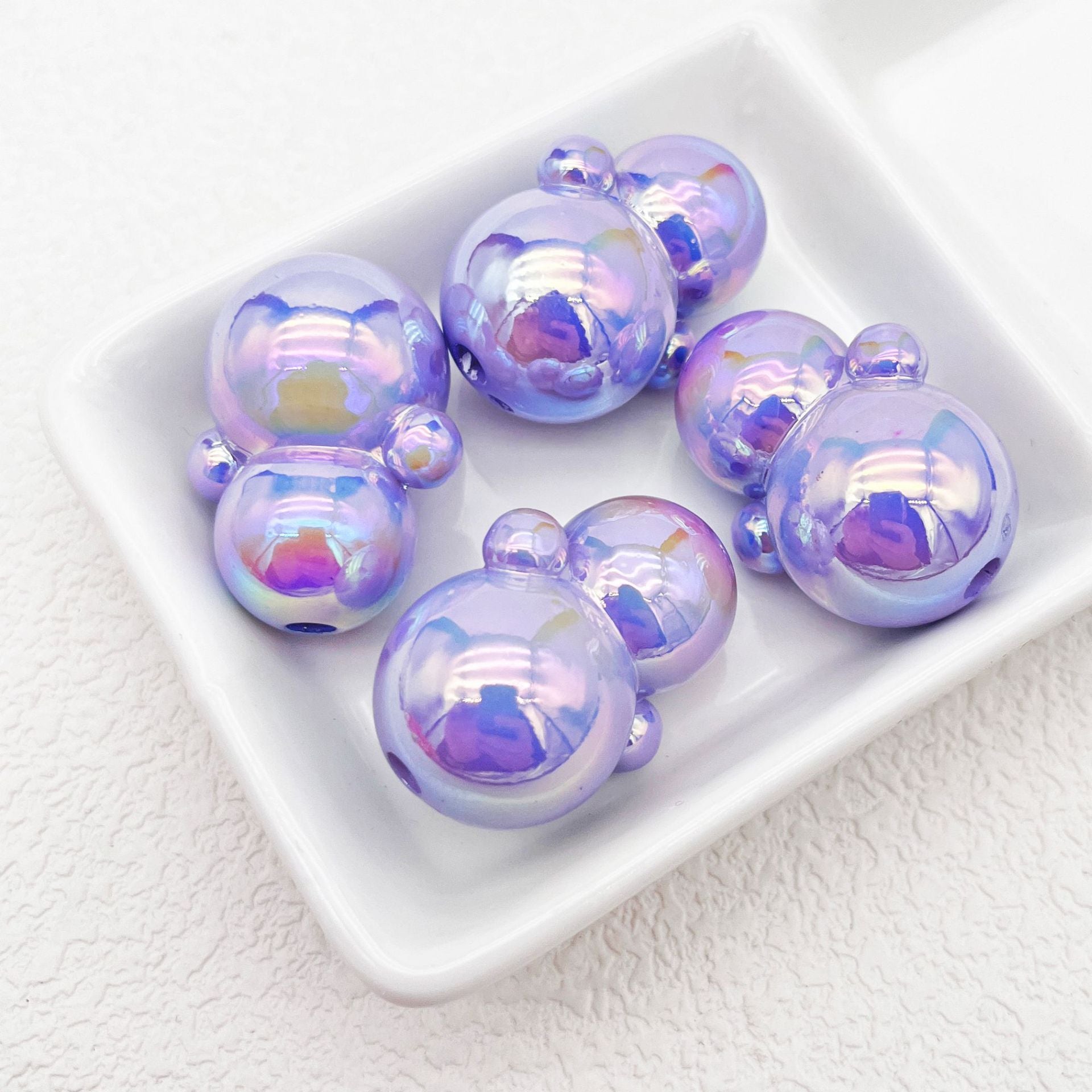 Wholesale Snowman Acrylic Beads Straight Hole Beading Diy Accessories