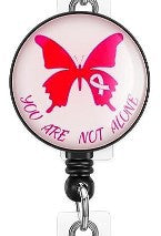 Wholesale Fans with ABS Badge Scroll Retractable Keychain