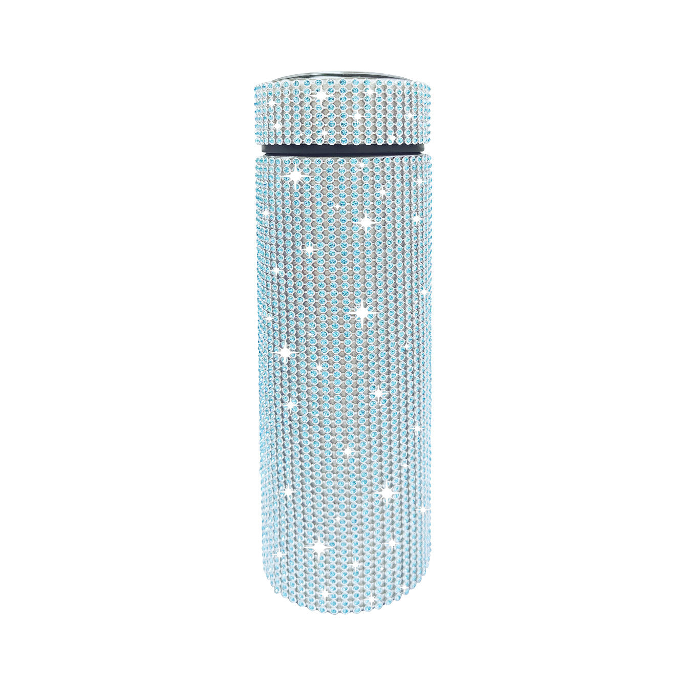 Wholesale 17oz Stainless Steel Diamond-encrusted Smart Thermos Cup with LED Temperature Display Straight Tumbler Cup