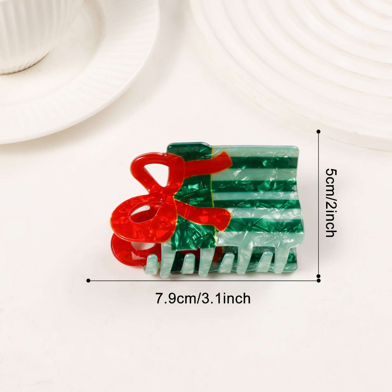 Wholesale PVC Hair Claw Clip Christmas Snowman Gingerbread Candy Cane Theme Holiday Party Hair Accessory For Women