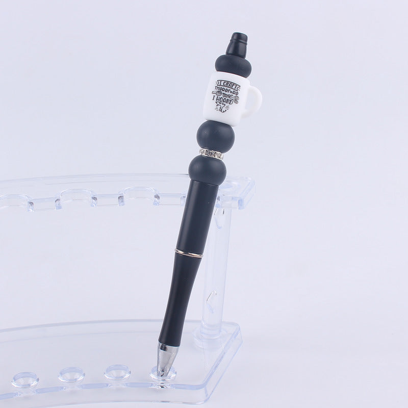 Wholesale Handmade Bead Pen Cartoon Cup Silicone Ballpoint Pen