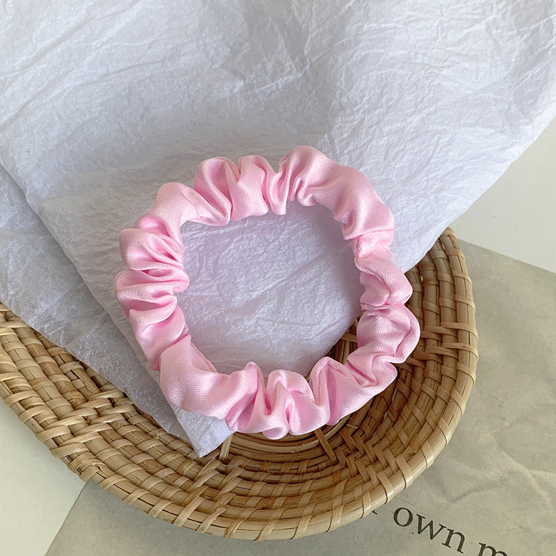 Wholesale Solid Color Satin Small Hair Tie