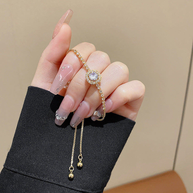 Wholesale Square Zircon Pull-out Bracelet